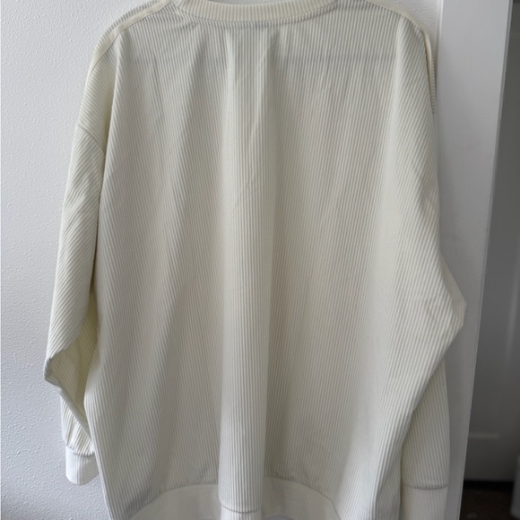 Adidas Off-White Ribbed Long Sleeve Top. NWT - Picture 4 of 4